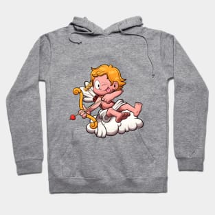 Cupid On Cloud With Bow And Arrow Hoodie